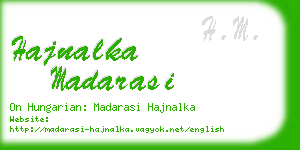 hajnalka madarasi business card